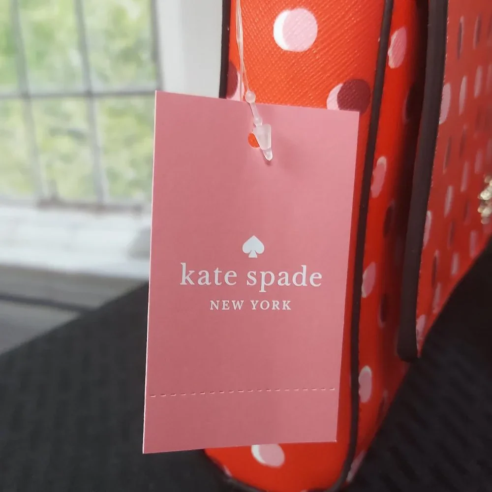 NWT KATE SPADE NEW YORK COVE STREET FIESTA DOT DODY (DIGITAL RED)